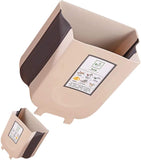 NNEDSZ Hanging Trash Can Collapsible Small Garbage Waste Bin for Kitchen Cabinet Door (Beige)