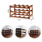 NNEDSZ 3-layer Bamboo Wine Storage Rack (12 bottles)