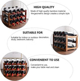 NNEDSZ 3-layer Bamboo Wine Storage Rack (12 bottles)