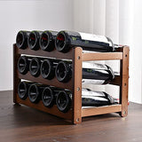 NNEDSZ 3-layer Bamboo Wine Storage Rack (12 bottles)