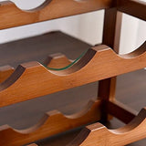 NNEDSZ 3-layer Bamboo Wine Storage Rack (12 bottles)