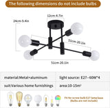 NNEDSZ Mid Century Chandelier Modern, 4-Light