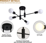 NNEDSZ Mid Century Chandelier Modern, 4-Light