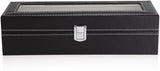 NNEDSZ Leather Watch Organizer Display Storage Box Cases for Men & Women (6 slots)
