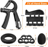 NNEDSZ 5 Pack Adjustable Resistance Hand Gripper Exerciser Workout Kit