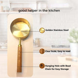 Stainless Steel Measuring Cups and Spoons Set, Cooper Finish, 8-Piece for Baking and Cooking
