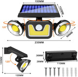 NNEDSZ Outdoor Solar Lights with 3 Adjustable Head for Porch Garden Patio