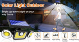 NNEDSZ Outdoor Solar Lights with 3 Adjustable Head for Porch Garden Patio