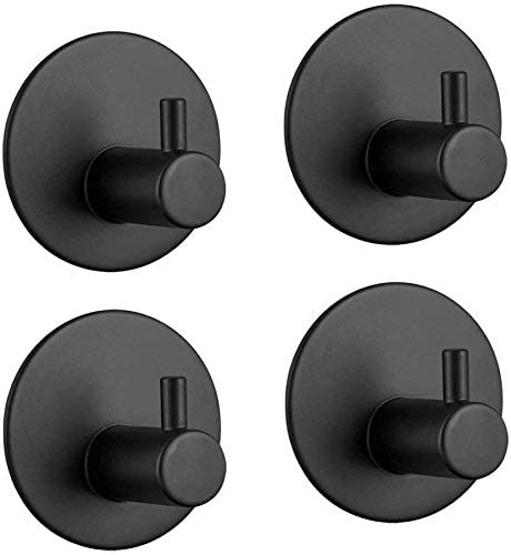 NNEDSZ 4 Pack Stainless Steel self-Adhesive Wall Hook for Bathroom and Kitchen