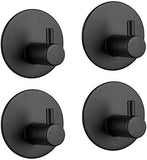 NNEDSZ 4 Pack Stainless Steel self-Adhesive Wall Hook for Bathroom and Kitchen