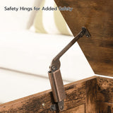 NNEDSZ Wooden Sturdy Entryway Storage Bench with Safety Hinge