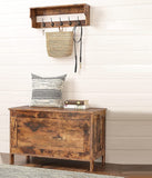 NNEDSZ Wooden Sturdy Entryway Storage Bench with Safety Hinge