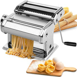 NNEDSZ Pasta Maker Manual Steel Machine with 8 Adjustable Thickness Settings