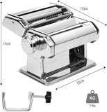NNEDSZ Pasta Maker Manual Steel Machine with 8 Adjustable Thickness Settings