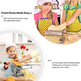 NNEDSZ Pasta Maker Manual Steel Machine with 8 Adjustable Thickness Settings