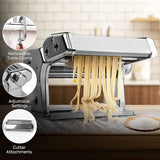 NNEDSZ Pasta Maker Manual Steel Machine with 8 Adjustable Thickness Settings