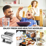 NNEDSZ Pasta Maker Manual Steel Machine with 8 Adjustable Thickness Settings