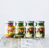 NNEDSZ 12 Pieces Canning Jars - 480ml Mason Jar Empty Glass Spice Bottles with Airtight Lids and Labels