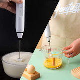 NNEDSZ Silver Rechargeable Electric Milk Frother Handheld (3 Speeds)