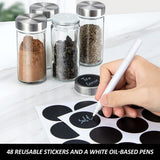 NNEDSZ Rotating Spice Rack Organizer with 20 Pieces Jars for Kitchen