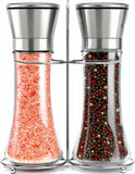 NNEDSZ Modern Stainless Steel Salt and Pepper Grinder Set