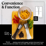 NNEDSZ Modern Stainless Steel Salt and Pepper Grinder Set