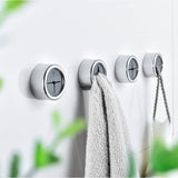 NNEDSZ 3 Pack Self Adhesive Round Towel Hooks for Kitchen and Bathroom