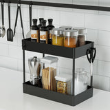 NNEDSZ 2 Tier Multi-Purpose Under Sink Organizer Shelf Storage Rack for Bathroom and Kitchen