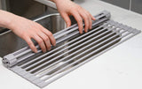 NNEDSZ Over The Sink Multipurpose Roll-Up Dish Drying Rack (52 x 33 cm)