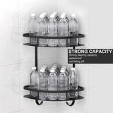 NNEDSZ 2 Pack Aluminum Adhesive Shower Caddy Corner Shelf Storage Rack for Bathroom