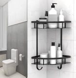 NNEDSZ 2 Pack Aluminum Adhesive Shower Caddy Corner Shelf Storage Rack for Bathroom