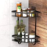 NNEDSZ 2 Pack Aluminum Adhesive Shower Caddy Corner Shelf Storage Rack for Bathroom