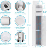NNEDSZ Toilet Paper Roll Holder for Bathroom (White, 80 cm)