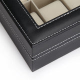 NNEDSZ Leather Watch Organizer Display Storage Box Cases for Men & Women (12 slots)