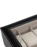 NNEDSZ Leather Watch Organizer Display Storage Box Cases for Men & Women (12 slots)