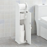 NNEDSZ Toilet Paper Holder with Storage, Freestanding Cabinet, Toilet Brush Holder and Toilet Paper Dispenser