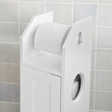 NNEDSZ Toilet Paper Holder with Storage, Freestanding Cabinet, Toilet Brush Holder and Toilet Paper Dispenser