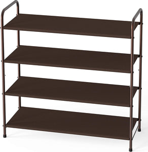 NNEDSZ 4 Tier Metal Shoe Rack Storage Organiser for Entryway and Bedroom