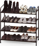 NNEDSZ 4 Tier Metal Shoe Rack Storage Organiser for Entryway and Bedroom