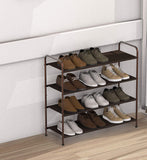 NNEDSZ 4 Tier Metal Shoe Rack Storage Organiser for Entryway and Bedroom