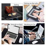 NNEDSZ Portable Laptop Desk with Device Ledge, Mouse Pad and Phone Holder for Home Office (Black, 40cm)