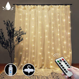 NNEDSZ 300 LEDs Window Curtain Fairy Lights 8 Modes and Remote Control for Bedroom (Warm White, 300 x 300cm)