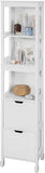 NNEDSZ Freestanding Tall Cabinet with Standing Shelves and Drawers