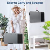 NNEDSZ Portable Laptop Desk with Device Ledge, Mouse Pad and Phone Holder for Home Office (Silver, 40cm)