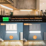 NNEDSZ 54 LED Rechargeable Under Cabinet Night Lighting for Kitchen and Bedroom (Sliver and White Light)