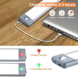 NNEDSZ 54 LED Rechargeable Under Cabinet Night Lighting for Kitchen and Bedroom (Sliver and White Light)