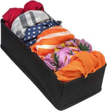 NNEDSZ 4 Pack Foldable Drawer Dividers Storage Boxes (Black)