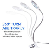 NNEDSZ Lighting LED 8X Magnifying Lamp with Metal Clamp 360&deg; Flexible Gooseneck and USB Plug Design for Tattoo, Manicure and Reading