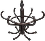 NNEDSZ Brown Coat Rack with Stand Wooden Hat and 12 Hooks Hanger Walnut tree