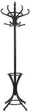 NNEDSZ Brown Coat Rack with Stand Wooden Hat and 12 Hooks Hanger Walnut tree
